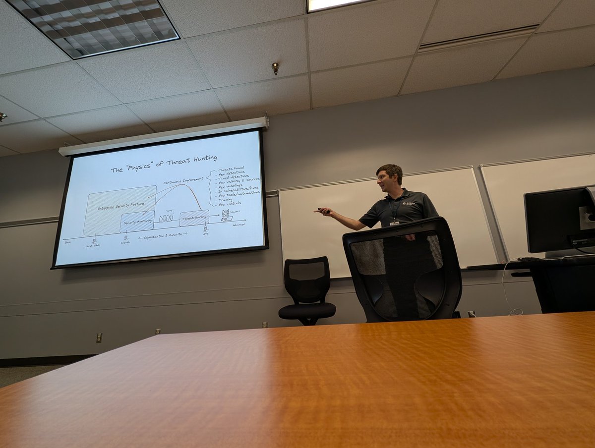 shortxstack's tweet photo. listening to one of the sharpest minds in our space, @Recon_InfoSec's @whoisAndrewCook, drop wisdom bombs at @BSidesAustin 🥹🔥🙌

"proactive defense: building effective threat hunts with AI and human expertise" https://t.co/iMkKv3zPGq