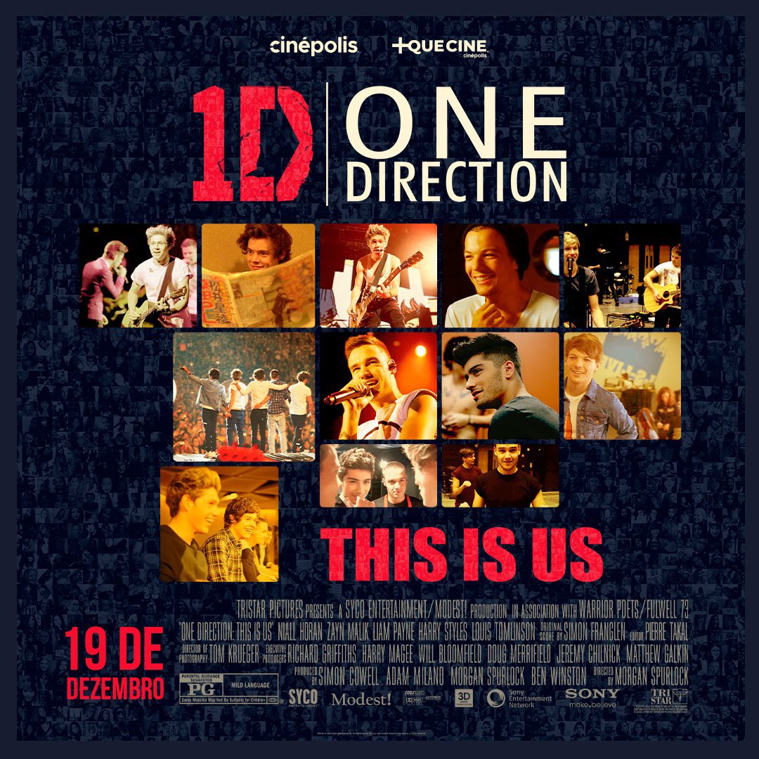 tracklist's tweet photo. QUE LINDO! A rede Cinépolis irá reexibir o documentário "This Is Us", do One Direction, nos dias 19, 20, 21 e 22 de dezembro. ❤️ https://t.co/7DB4ZTXSqT
