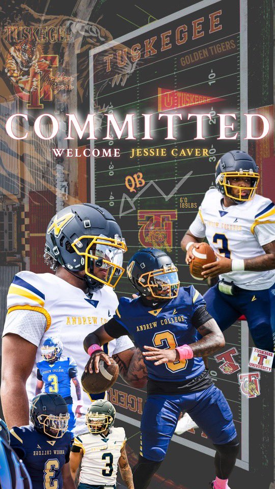 Jessie Caver (QB) from Andrew College GA commits to Tuskegee University