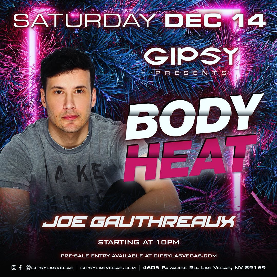 So excited to bring the HEAT to <a href="/GipsyLasVegas/">Gipsy Las Vegas</a> next Saturday, Dec 14. with Nearah Nuff &amp; Onesie Jam. Party starts at 10pm. Tix link below! 

seetickets.us/event/GIPSY-PR…