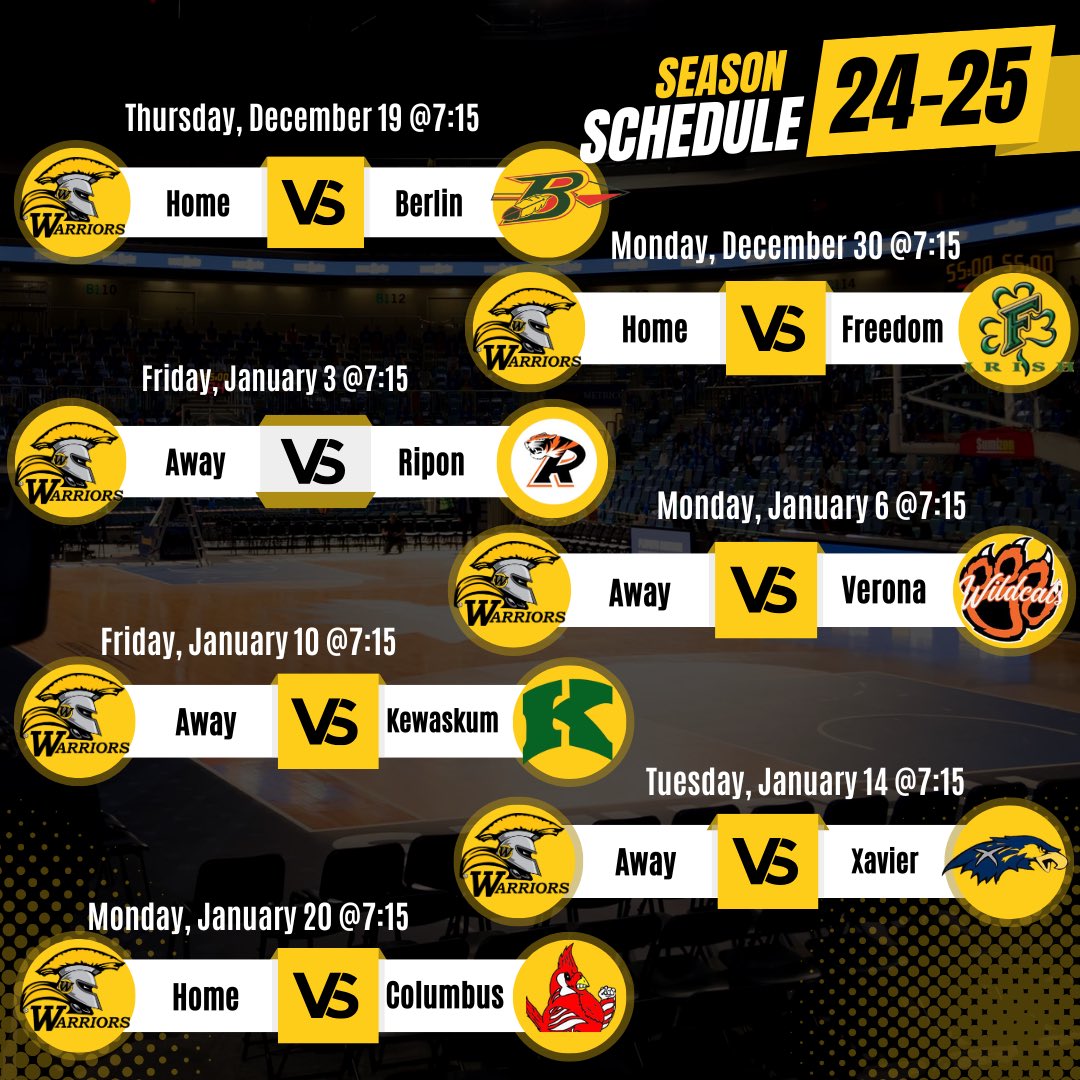 More of our up and coming schedule ❕❕