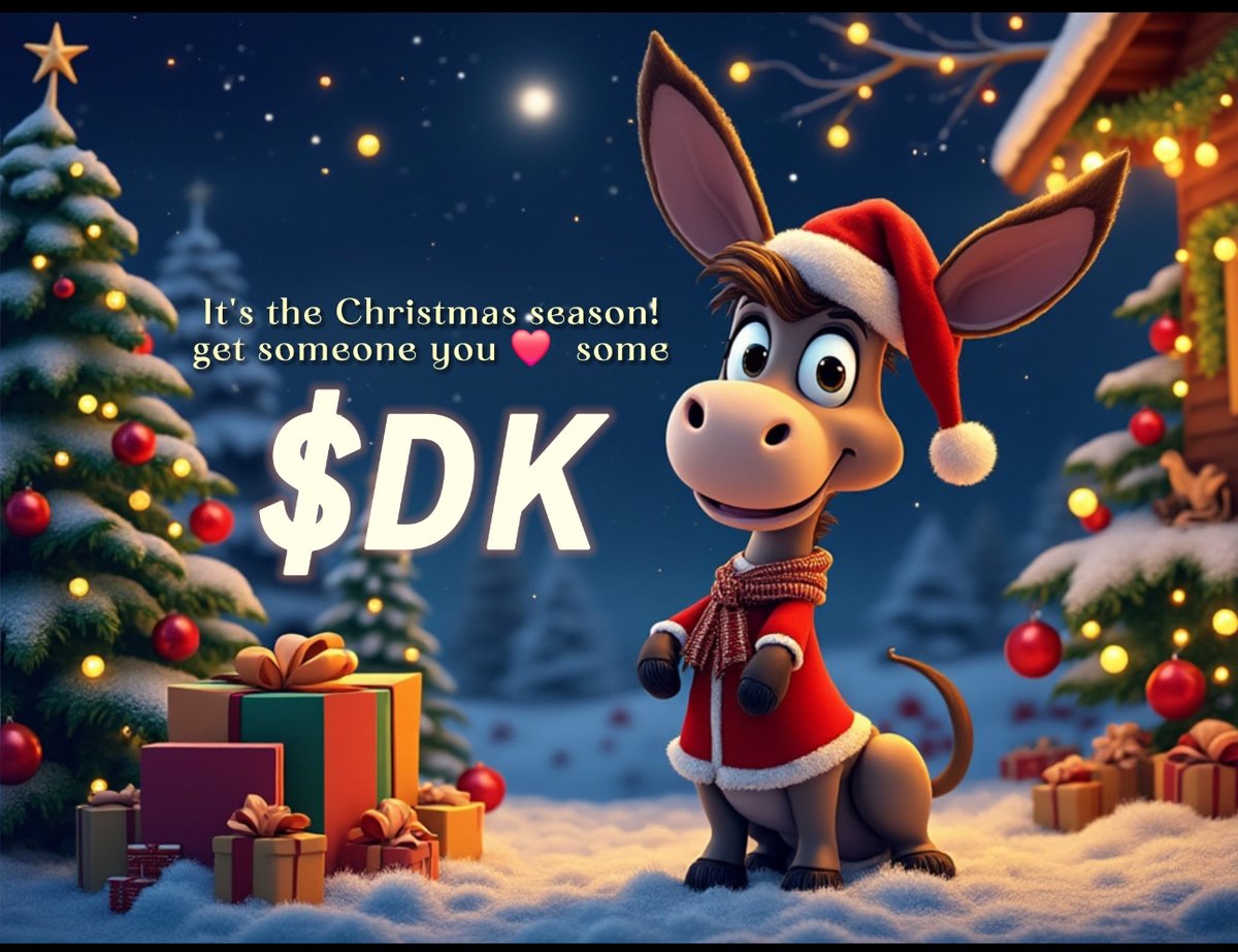 chilldonkeyfr's tweet photo. $DK LETS GET INTO THE HOLIDAYS WITH A GREAT MOOD 🎄🚀🚀 https://t.co/ZXomQTw8xN