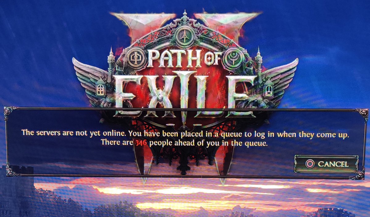d_b________'s tweet photo. @pathofexile I actually got to play for a few minutes on console.  Felt great while it lasted!

I was queued 346 and "DiabloLike" was already taken as a name. LoL https://t.co/ZeSHoNGGwh
