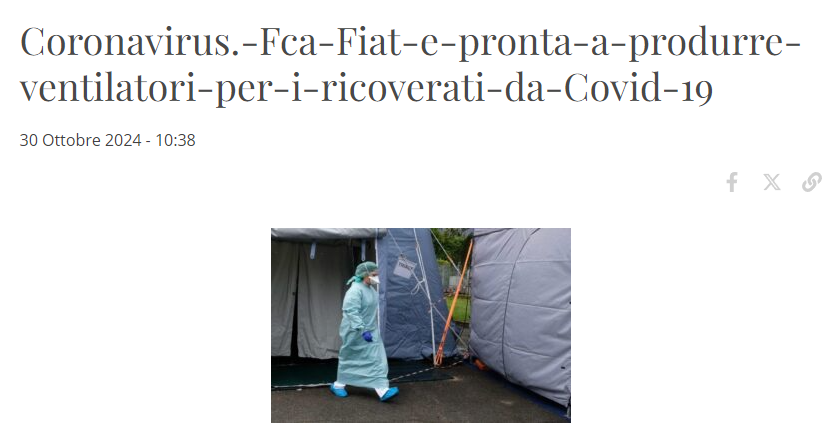 El1_Elyon's tweet photo. Calendario dell #avvento #Covid #Collaborazionsti -17 #COORP
Tutte le case automobilistiche all'unisono annunciano di produrre ventilatori per combattere il #Covid , come se non bastasse i polmoni che già bruciavano negli ospedali dopo averli sedati .
Successivamente Arcuri .. https://t.co/KYZG6XKFmi