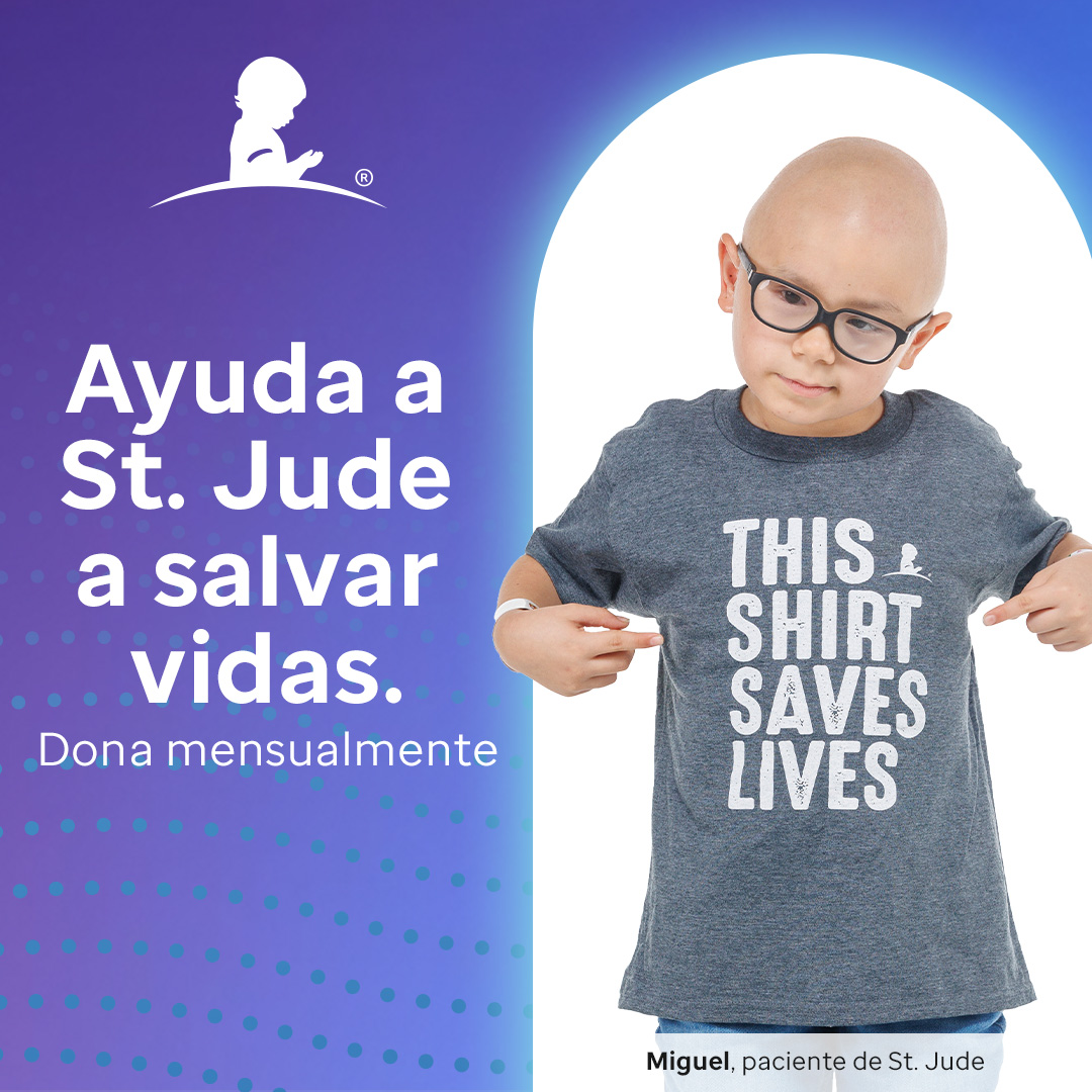 La música nos une y cambia vidas, al igual que St. Jude Children’s Research Hospital® 🎶 Ayúdanos a recaudar fondos y crear conciencia para salvar vidas convirtiéndote en un Ángel de Esperanza de <a href="/StJude/">St. Jude</a> 😇 Únete a #EstaCamisetaSalvaVidas Visita 👉  estacamiseta.org