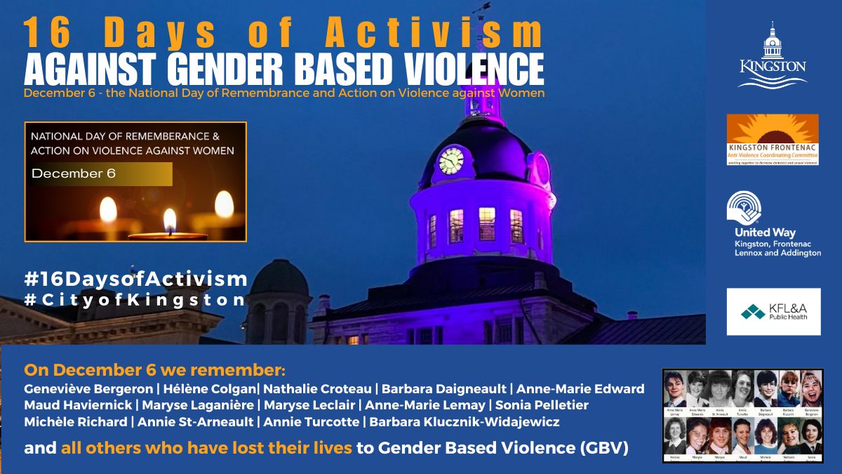 The National Day of Remembrance and Action on Violence against Women is a day commemorated in Canada on December 6th, the anniversary of the 1989 École Polytechnique massacre.

Swipe to learn more.