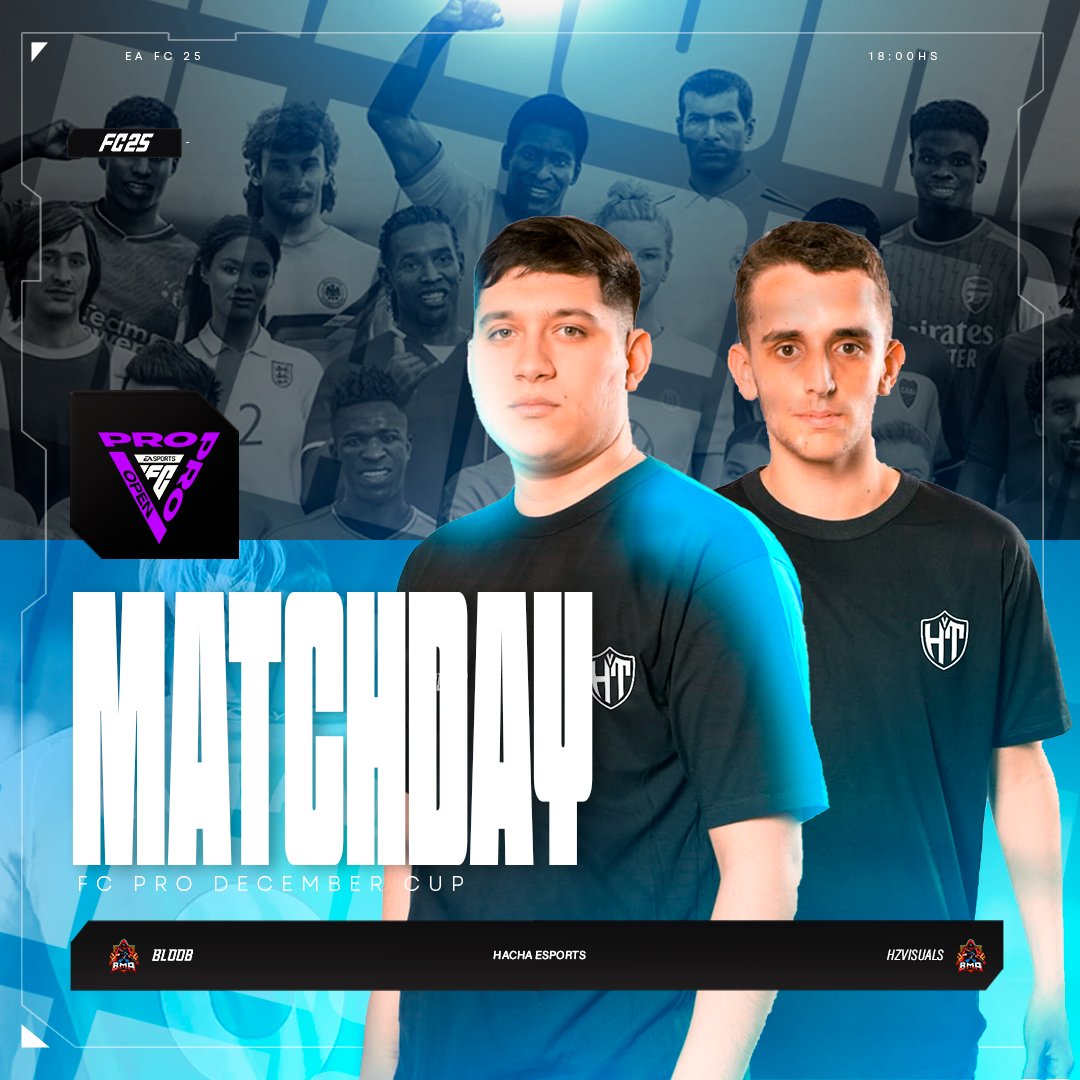 🔵 MATCHDAY || #FC25 ⚪️

🏆 #FCPro - #DecemberCup

Hoy desde las 18hs 🇦🇷 <a href="/sanaisen04/">Sanaisen04</a> y <a href="/AxelAyala_21/">Axel Ayala</a> estaran dispuntando una nueva jornada de la competencia 🔥

Vamos con todo 💪

#VamosHacha 🐺