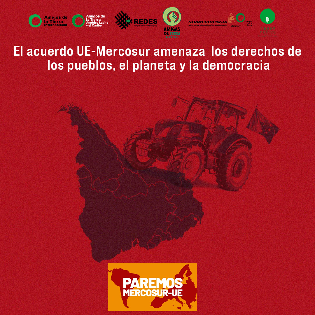 TierraNativaOrg's tweet photo. Amigos de la Tierra Internacional rechaza el Tratado de Libre Comercio entre la Unión Europea y Mercosur, que transfiere enormes poderes a grandes empresas transnacionales y socava los derechos fundamentales de las personas al trabajo digno, alimentos y a un ambiente sano. https://t.co/mPGm8Cl9o8
