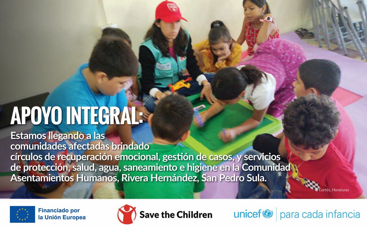 SaveChildrenHN's tweet photo. Tras la tormenta tropical Sara, que dejó severos daños e inundaciones en la costa norte del país, hemos estado brindado apoyo en la Comunidad del Asentamientos Humanos, sector Rivera Hernández, San Pedro Sula.
#unicefhonduras #savethechildren  #unioneuropeahonduras #onuhonduras https://t.co/c7Keb85lWD