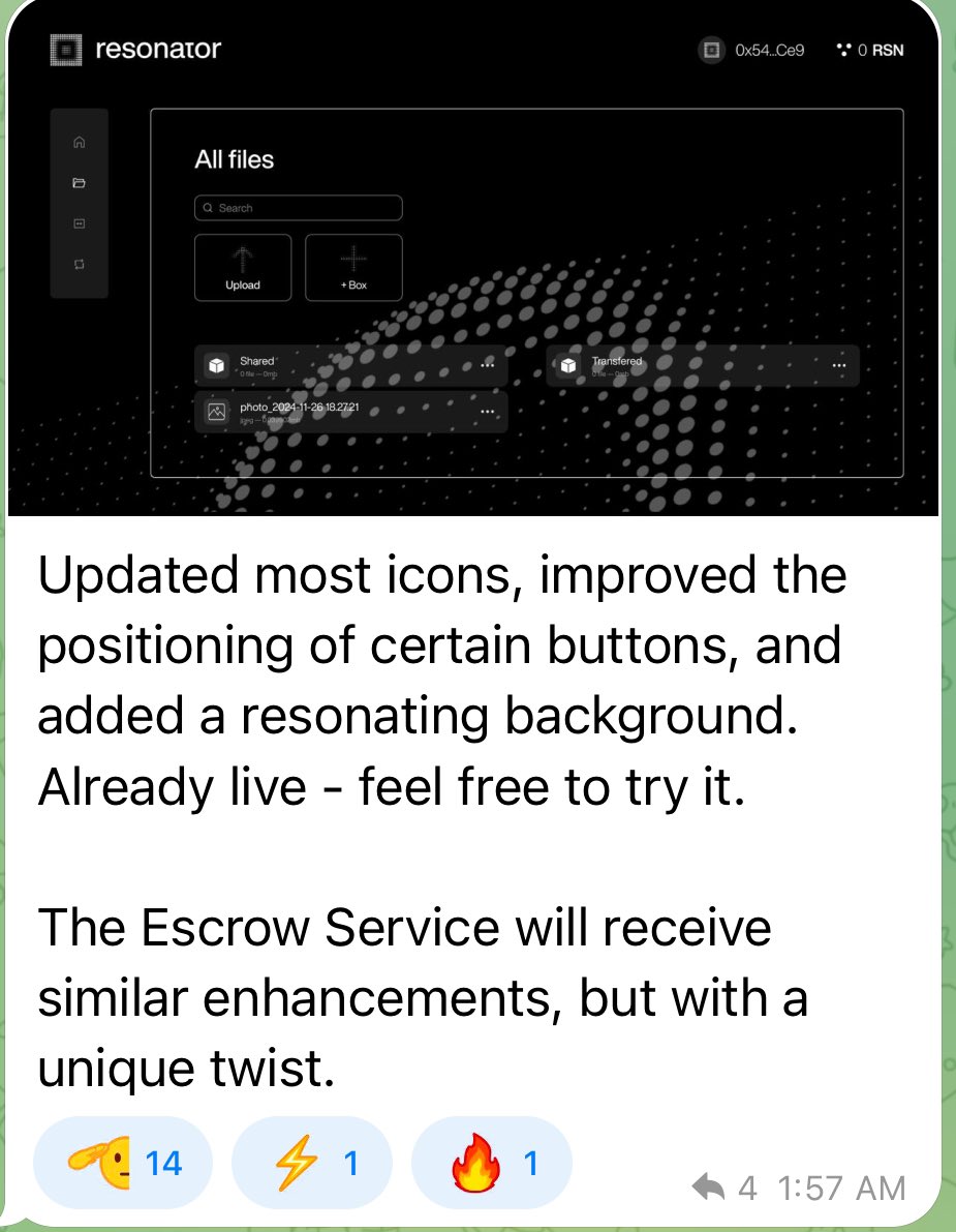 Not a single day goes by without this team providing quality development updates

Since launch team have been full focussed on the products which they are building &amp; are truly coming to disrupt the data/file storage privacy &amp; transfer industry 

$RSN will be a big runner