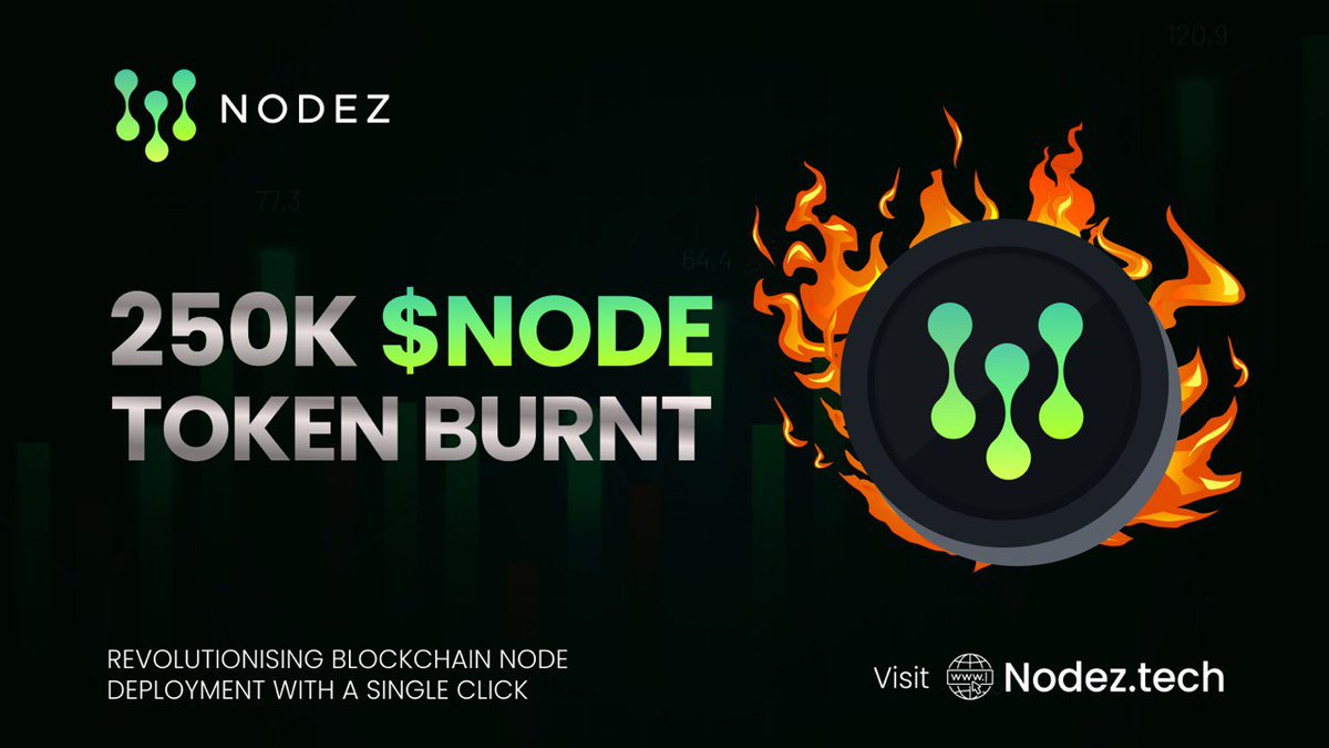 Nodeztech's tweet image. 🔥 250K $Node Tokens Burned! 🔥

We just took a massive step towards enhancing the value of $Node tokens! 🚀

🌟 Key Points:
- Milestone Triggered Burn: This burn event kicks off a series of burns planned at each significant project milestone. 
- Deflationary Design: $Node is…