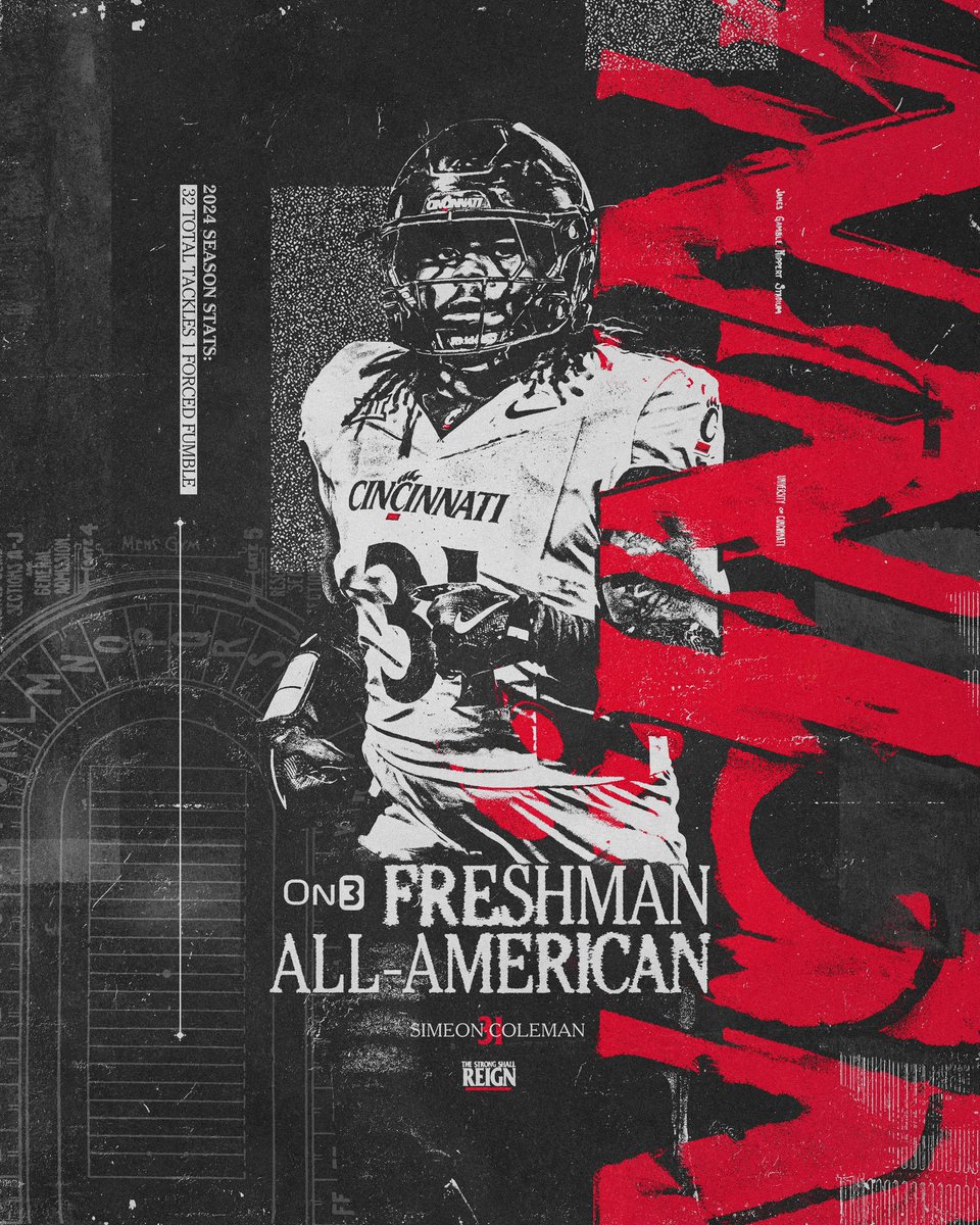 GoBearcatsFB's tweet photo. .@simeon_coleman named @on3 True Freshman All-American!
🔗: https://t.co/tExjdyspXl https://t.co/TrHundHfMl