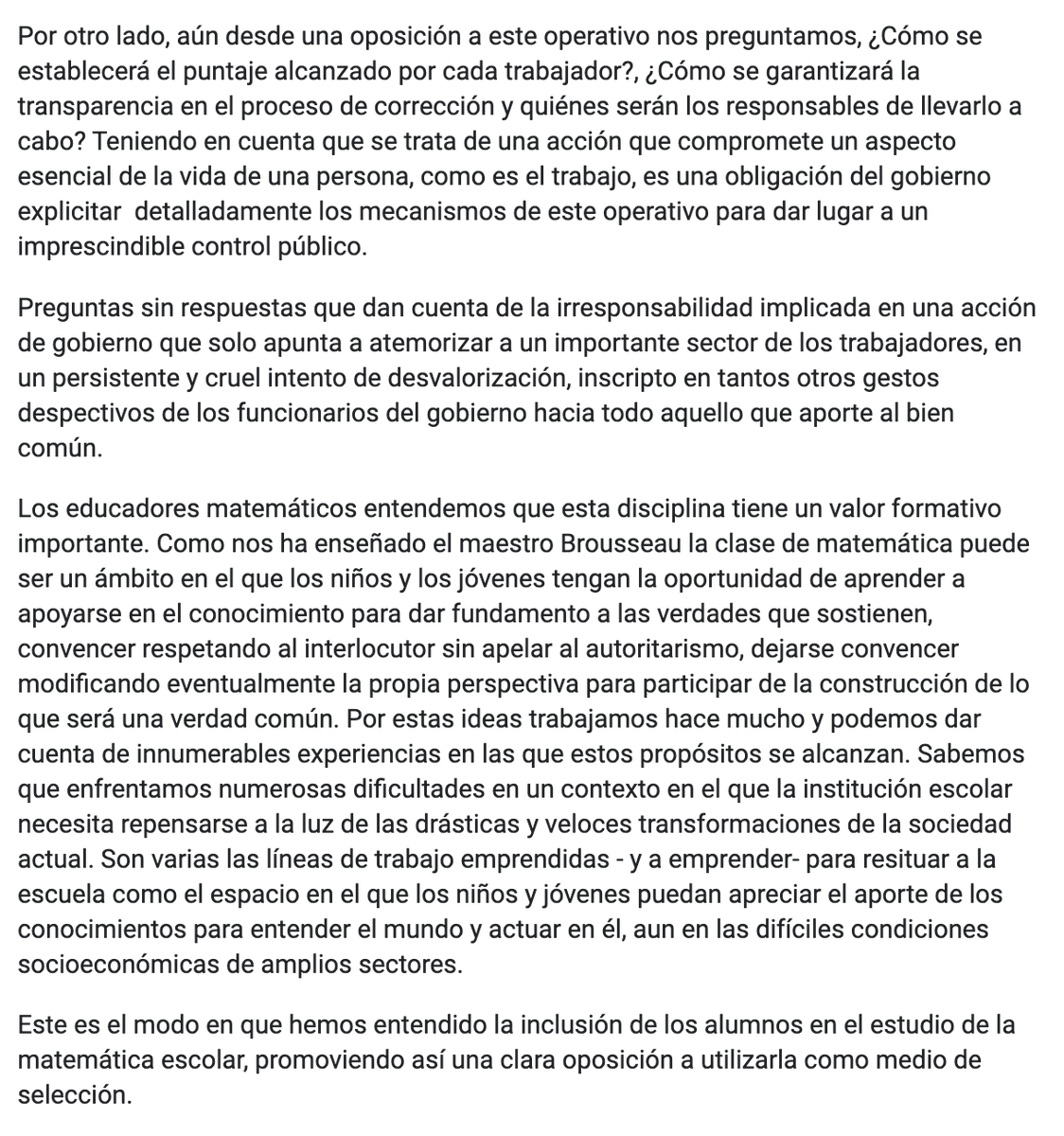norabar's tweet photo. Objeción de educadores a los exámenes de matemática  como medio de selección para la administración pública nacional 👇"Muchos de los problemas están mal planteados y en otros casos están formulados de manera oscura", afirman https://t.co/jxxncert3x