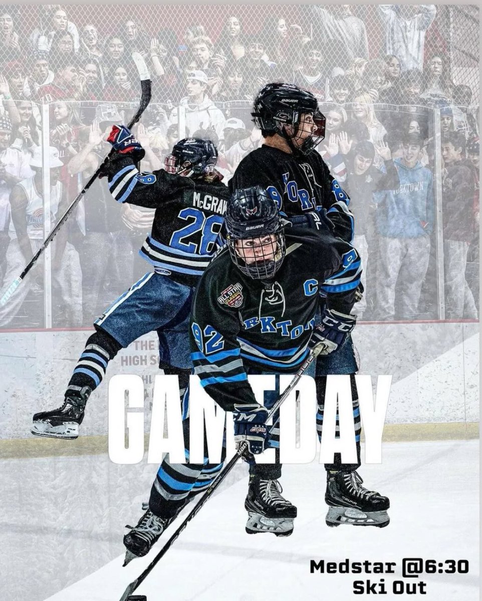 Yorktown Hockey (@yorktownhockey) on Twitter photo Big game tonight for Yorktown!! 6:30 at Medstar! Gonna be a lively crowd! <a href="/CRHRHockey/">ChesapeakeRegHKYRev</a> <a href="/WashPostHS/">WashPost HS Sports</a> <a href="/yhssports/">Yorktown Athletics</a> <a href="/hockeynightnova/">Hockey Night in NoVa</a> Big game tonight for Yorktown!! 6:30 at Medstar! Gonna be a lively crowd! <a href="/CRHRHockey/">ChesapeakeRegHKYRev</a> <a href="/WashPostHS/">WashPost HS Sports</a> <a href="/yhssports/">Yorktown Athletics</a> <a href="/hockeynightnova/">Hockey Night in NoVa</a>