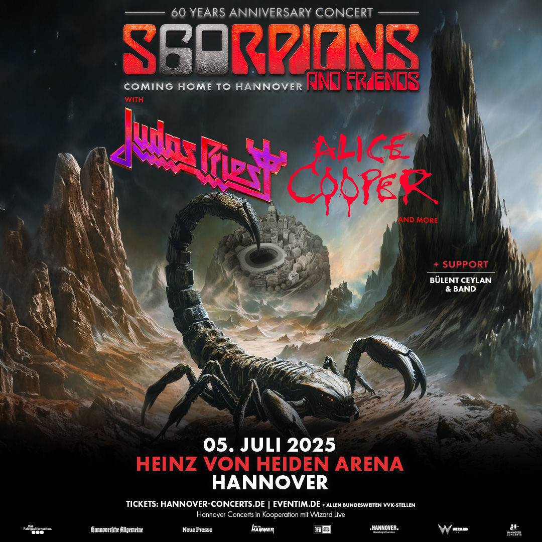 Cannot wait to celebrate 60 years of @Scorpions next year in Hannover. Join us for a little mayhem why don't you. Get your tickets now, I'll wait...  

🎟 AliceCooper.com/tour