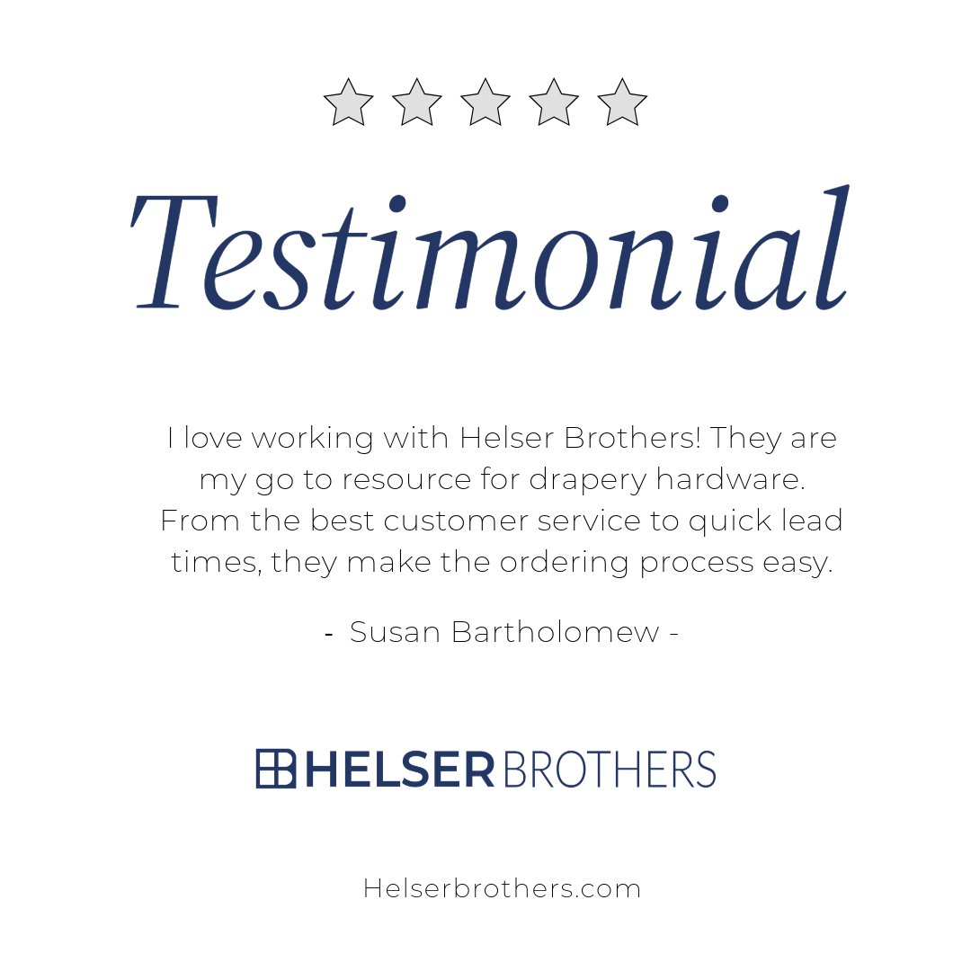 helserbrothers's tweet image. Nothing makes us happier than hearing from satisfied clients! 💖

#Helserbrothers #Customdraperyhardware #Happyfriday #clientreviews