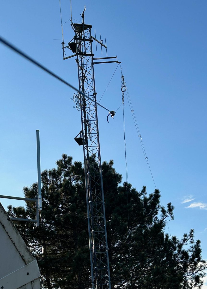 NWSMilwaukee's tweet photo. Antennas are up, radios are getting tuned, and we are just about ready for #Skywarn2024 at NWS Milwaukee/Sullivan. We will operate this special Amateur Radio event a little this evening, then all day on Saturday. More posts to come, so hope to make plenty of contacts. #wiwx 📶 https://t.co/mLvawHr0MP