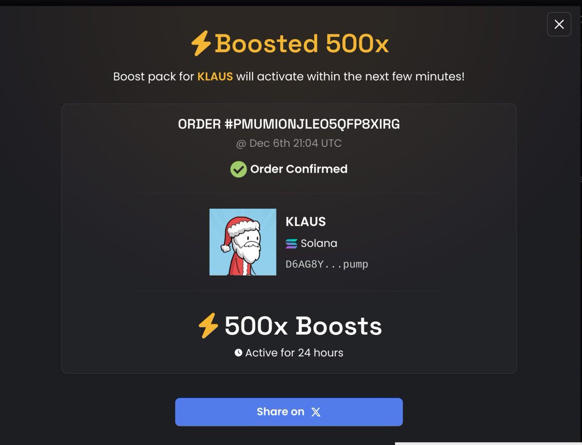 KacyKlaus's tweet photo. We just got 500x Boosts! https://t.co/cY943XembV