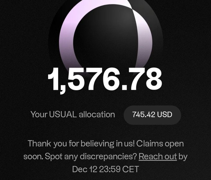 soniiaax3's tweet photo. 📣 Breaking: $USUAL Claim Portal Is Live!

The $USUAL claim portal is open for eligible users. Verify your status and secure your tokens now.
🌐 Start here: https://t.co/iGbuTXKZs1

Secure your rewards and join the $USUAL ecosystem today! 🌟 https://t.co/ikR7HGAJl6