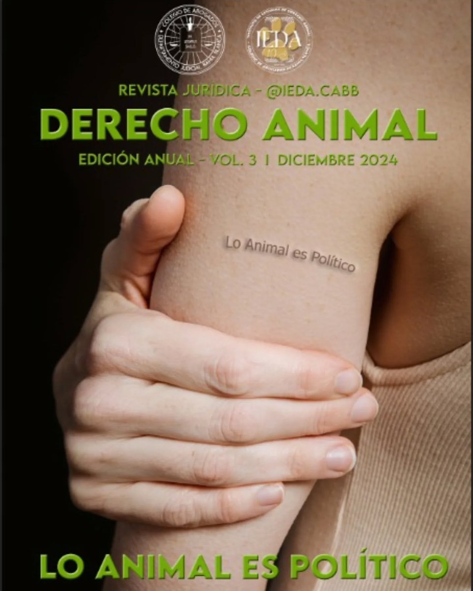 #Repost @ieda.cabb
Revista de Derecho Animal del IEDA
LO ANIMAL ES POLÍTICO
Link directo a la revista: drive.google.com/file/d/1qpZH1i…