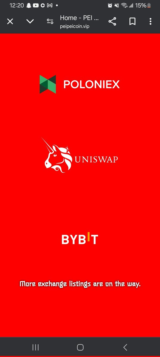 ThePlumberJoe44's tweet photo. @bighutcheth @Bybit_Official $peipei has #BybitListing on its list of exchanges from its website https://t.co/IVRX1Jh8qH