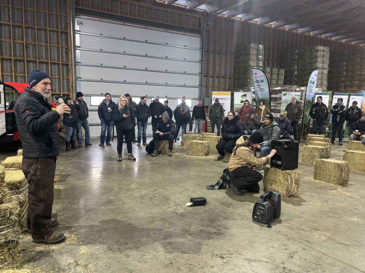 CFGA_ACPF's tweet photo. A great panel at Marhaven Agri Inc with Mark Horst, Fritz Trauttmansdorff, Chris Martin, Jamie Fisher and Jaye Aitkens on misconceptions about hay production and how to get started.
Our last stop on the Forage Focus post-conference tour!
@ForageCouncil
#cfga24
#acpf24 https://t.co/ozJottYxCT