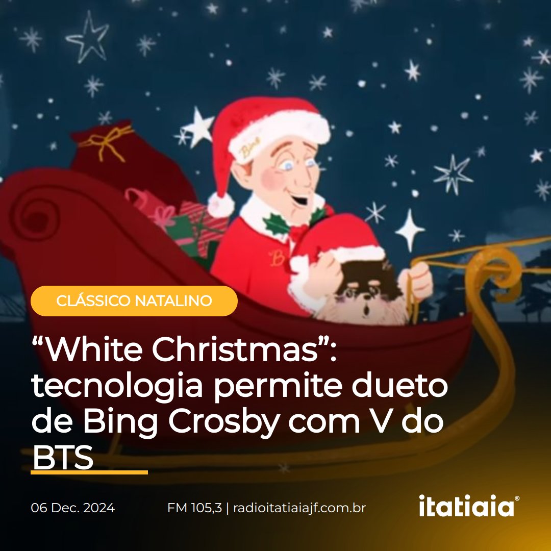 ItatiaiaJF's tweet photo. 📲 https://t.co/CEyffCzjsL
📷 Divulgação
#itatiaia #itasat #itatiaiajf #musica #whitechristmas #bingcrosby #natal #bts #v #dueto #tecnologia https://t.co/qPJOH8CepL