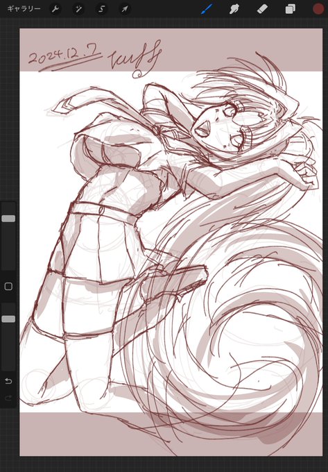 冬コミ色紙リンディさん( ˘ω˘) 