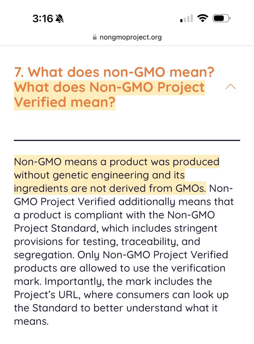 BugQuestions's tweet photo. @Akaeruhydroxide @simonmaechling The Non-GMO project specifies that ingredients derived from GMOs are considered GMOs.

I know you like to see dunks, but try to at least do a little reading and not get your opinions from a Bayer employee half-assedly spouting talking points that are twenty years old. https://t.co/kLmmrveQ6v