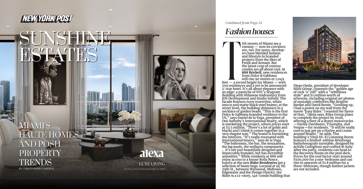 Step into The Rider Residence, where the spirit of '60s and '70s rock 'n' roll comes to life, inspired by the "golden age of rock and roll" in the latest issue of <a href="/nypost/">New York Post</a> 👉