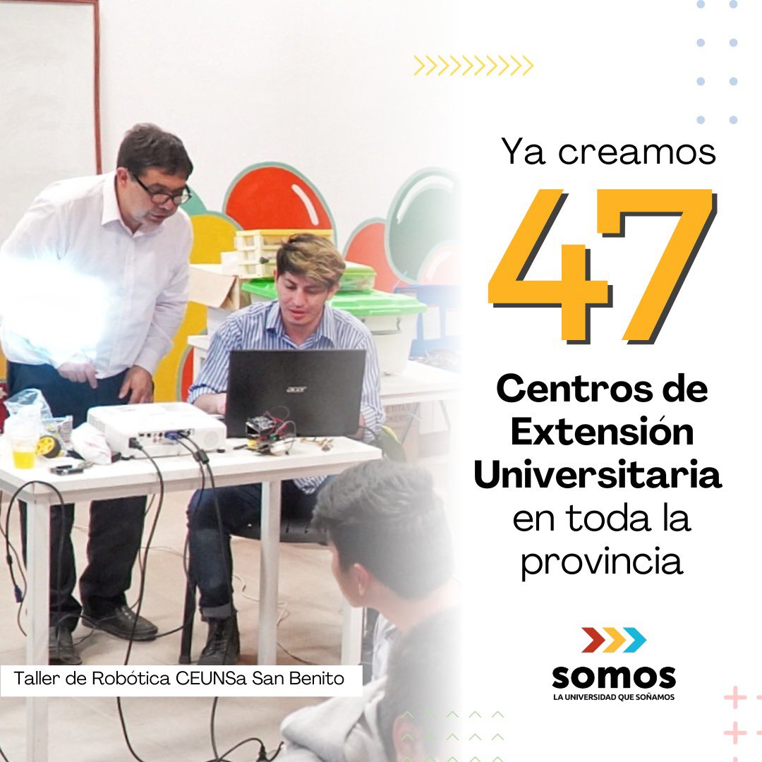 SomosUnsa's tweet photo. ¡Llegamos a 47 Centros de Extensión Universitaria! Desde 2022 trabajamos para acercar la UNSa a toda la provincia, conectando con instituciones y comunidades. https://t.co/VV7JlbolH5