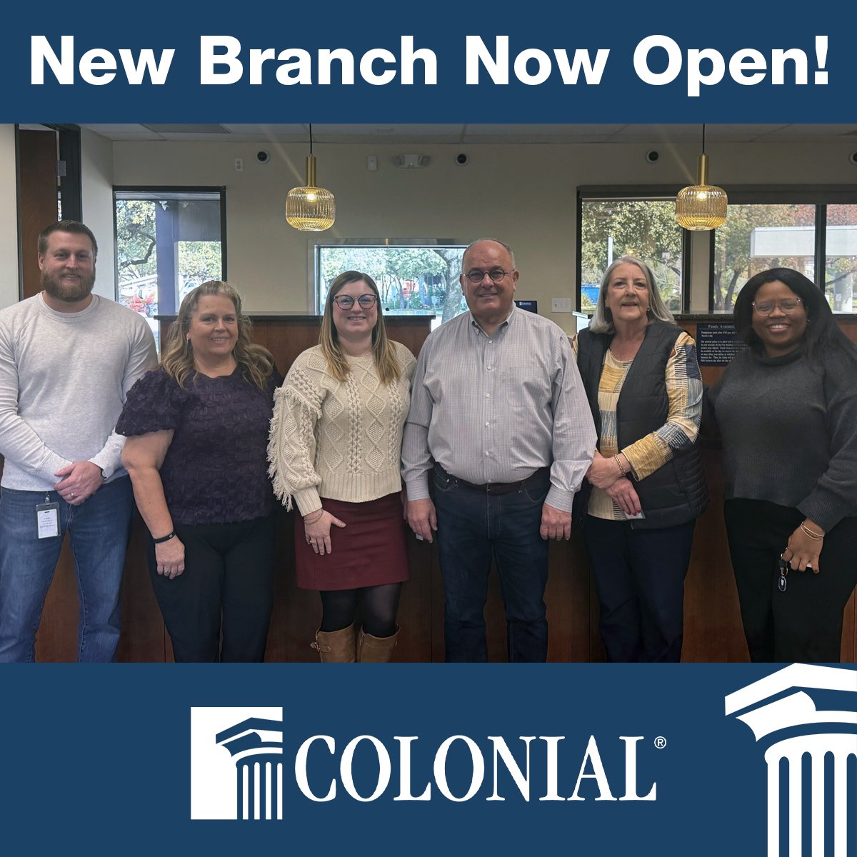 ColonialBanking's tweet image. 📢 New Branch, Same Great Service!

We’re thrilled to announce that our branch relocation is complete! Our West Freeway location has a new address, but we’re just steps away from where you’ve always found us.
 
📍 2626 D West Freeway, Fort Worth, TX 76102
 
#GoColonial #NewBranch