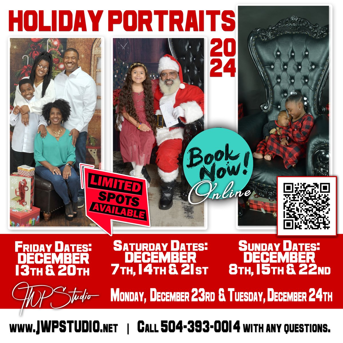 JWPSTUDIO's tweet photo. Give the gift of FAMILY... with a Holiday Family Portrait from https://t.co/hFkw9hhuvS. NOW BOOKING! Reserve your spot TODAY.  Questions? 504-393-0014 https://t.co/Q26vTszIQk
