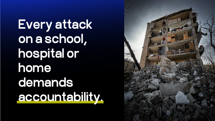 avalaina's tweet photo. Russia’s systematic attacks on civilians are not acts of war – they’re crimes against humanity. Every strike on a school, hospital or home demands accountability. Justice is a human right that Ukraine must be afforded. https://t.co/jOl1UeRtjX https://t.co/QuiL5qFahF
