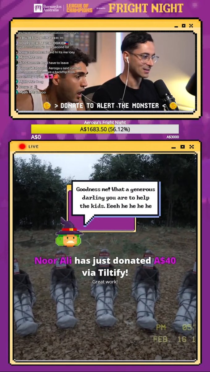 Thanks for supporting <a href="/Barnardos_LOC/">BarnardosStreamers_Aus</a> Together we've ensured that 45 kids can access nutritious food! As it's Giving Season, I'm passing to <a href="/adhemzee/">adhemz</a> to continue helping children in need! How far can we go? #barnardosleagueofchampions #changingthegameforchildren #streamforgood