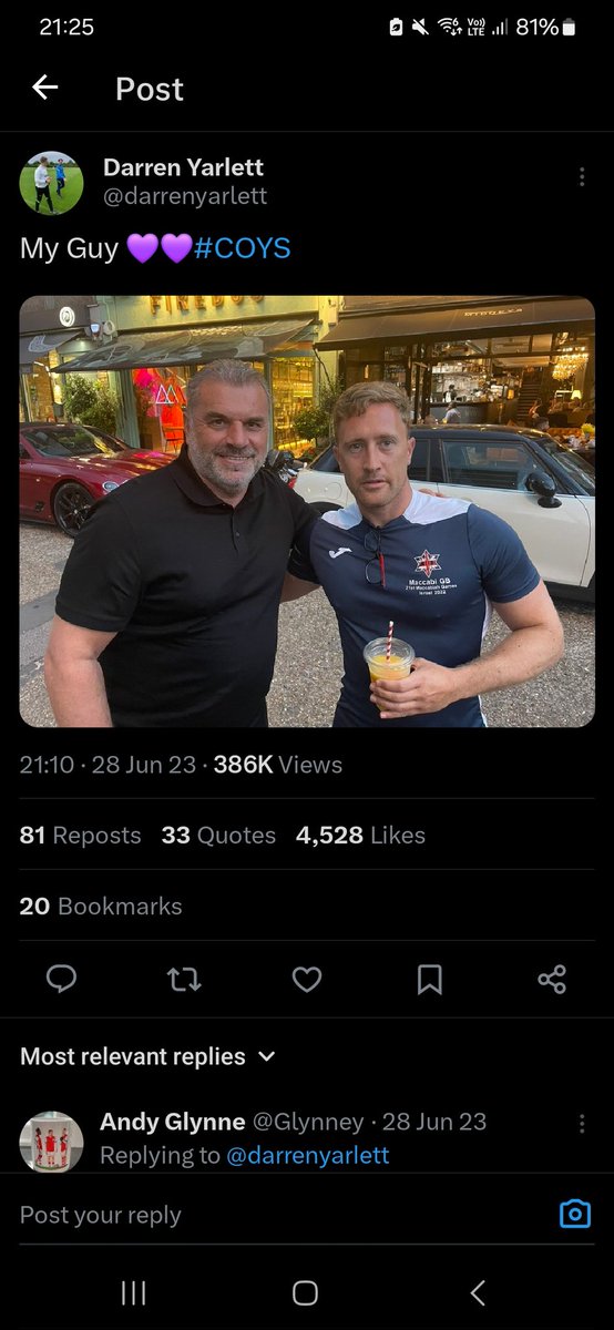 nht82's tweet photo. @georgebann @VinceRugari I'm sure he told Ange to his face what he thinks of him 🤣. https://t.co/6jB3ol9sFv