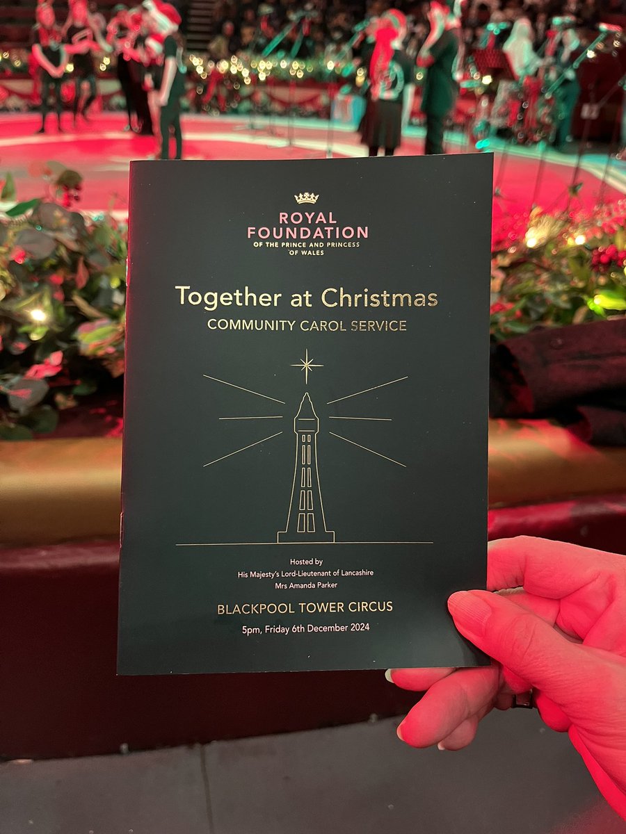 RussHogarth's tweet photo. What a wonderful Carol Service today in Blackpool Tower Circus 
And thank you for the kind invitation  🙏 ~Russ @KensingtonRoyal @LancsLieutenant @hsherifflancs @BpBlackburn @TheBplTower @NoWhispersCIC @CCG_UK @LanCommonwealth @NFHW1 @DanceSyndromeUK #community #charity https://t.co/untJYn5EWU