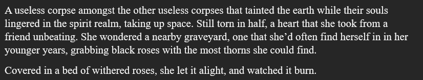 //Covered in a bed of Withered Roses