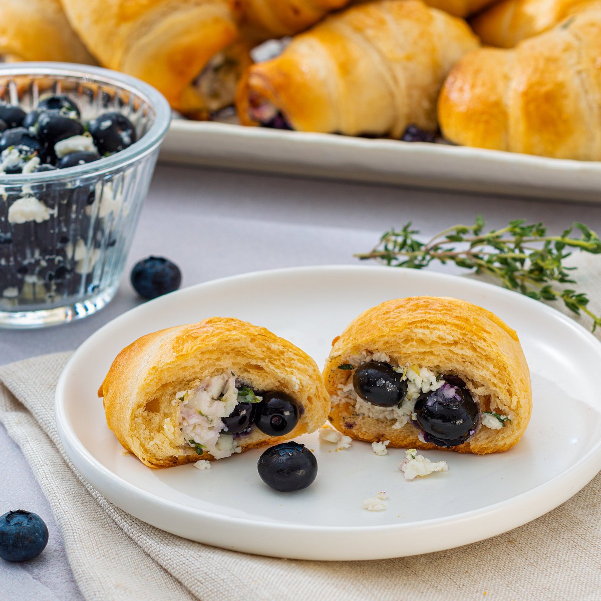 Savory meets sweet in these Feta Blueberry and Thyme Crescent Rolls. They’re the perfect side dish for holiday entertaining! 🍁 bit.ly/4fRmUUO