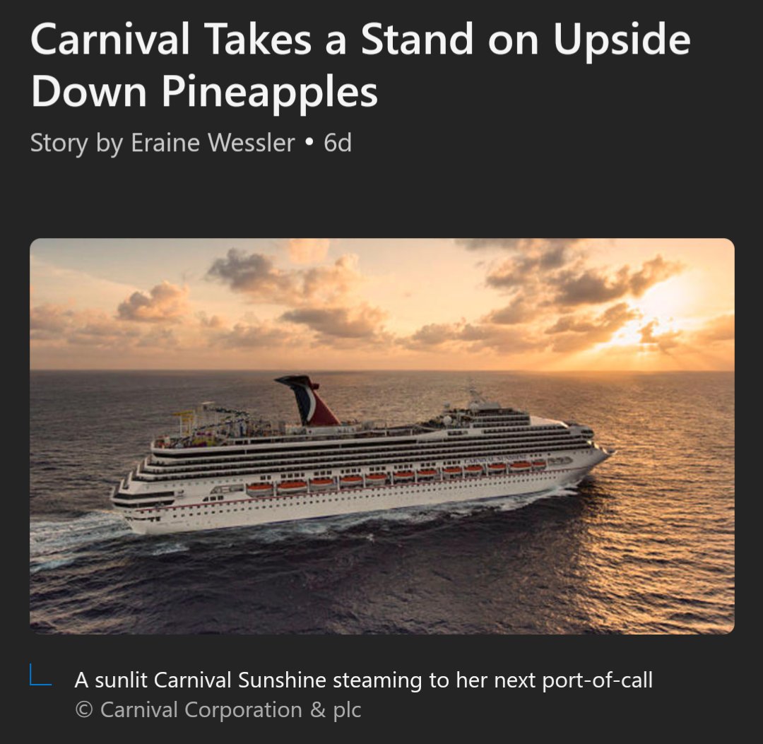 PersonalBeavis's tweet image. Unfortunately the release party I had planned for this on a Carnival Cruise ship has to be cancelled.