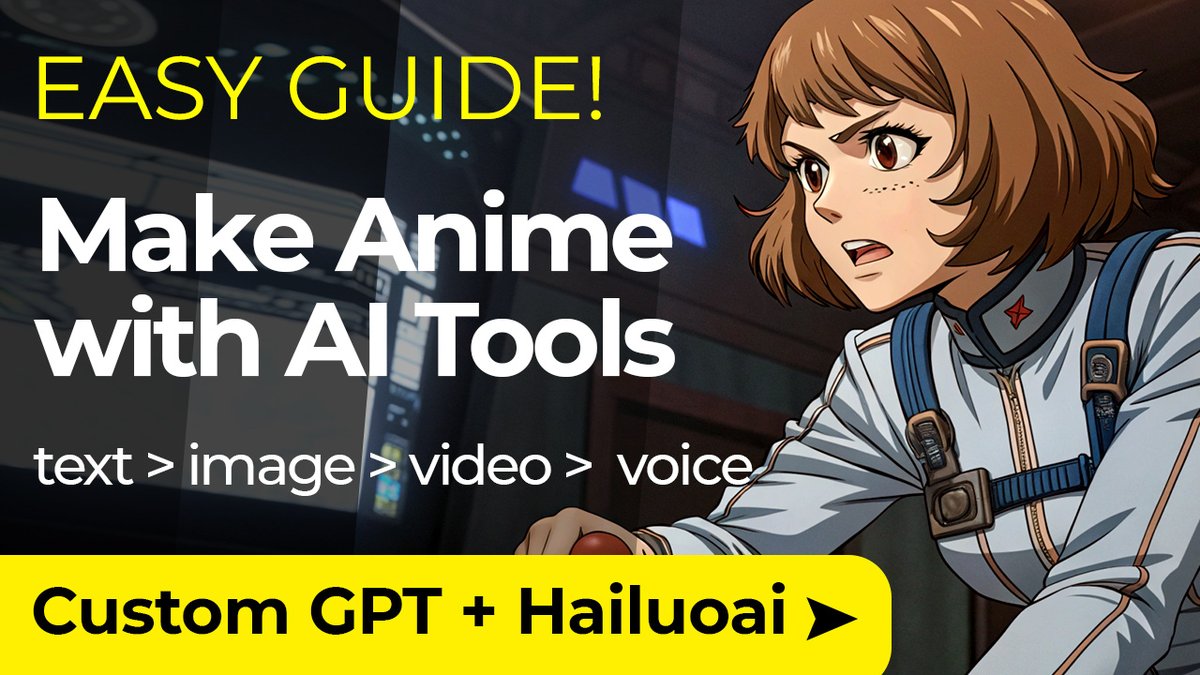 GumVue's tweet image. Make Anime with AI - Easy Guide! youtu.be/nWZdKHIHA0M 
--------------------------------------
#AnimeTutorial #ChatGPT #hailuoai #AIAnimation #AnimeWithAI #CapCutEditing #MinimaxAI #AnimeCreation #AIVoiceover #TextToVideo #AIAnime #AnimeMaker #DigitalAnimation…