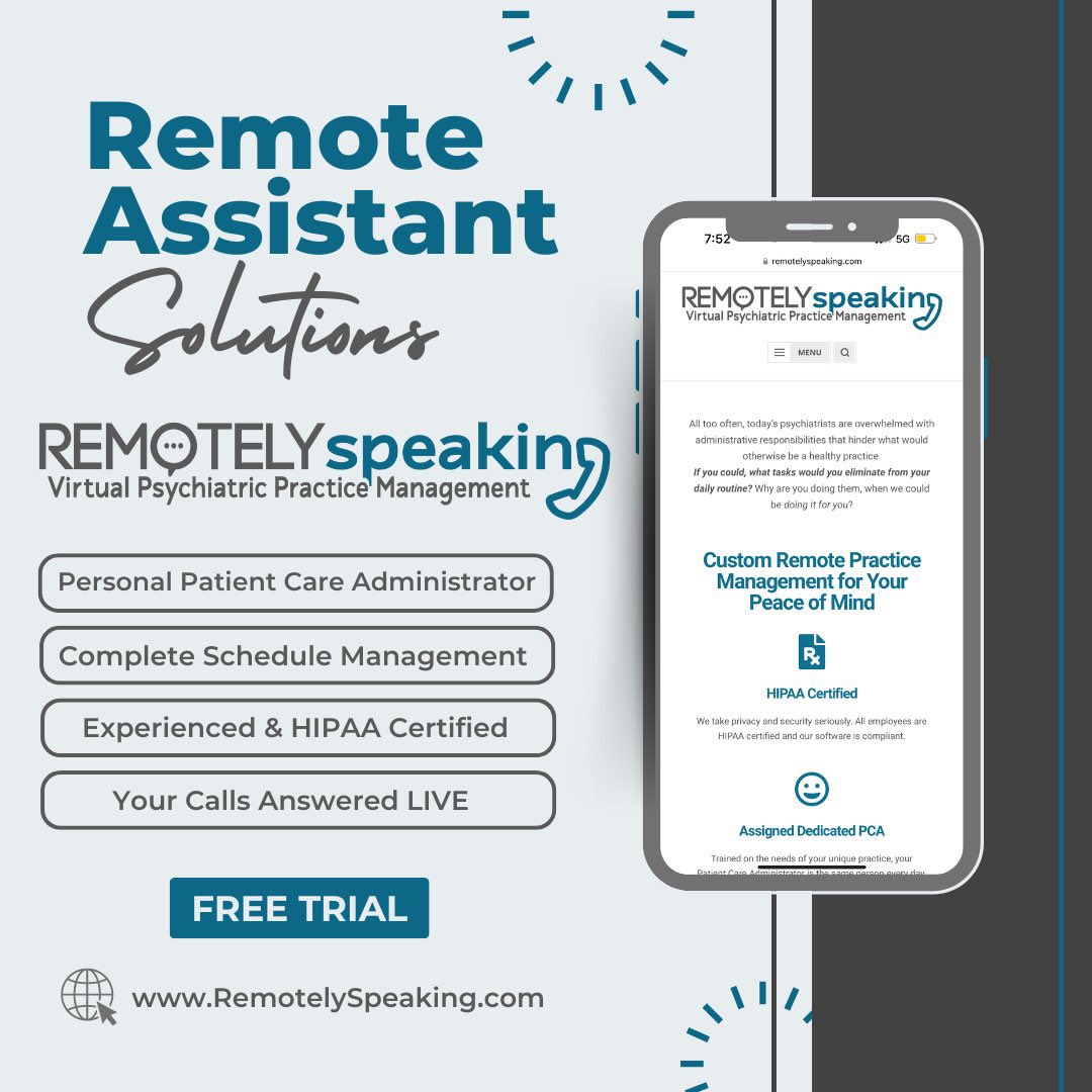 RemotelySpking's tweet photo. Looking for remote admin support? Remotely Speaking offers HIPAA-certified PCAs with 20+ years of experience. Focus on patients, save on costs. Start your free trial! https://t.co/BJ3zFVTMhP