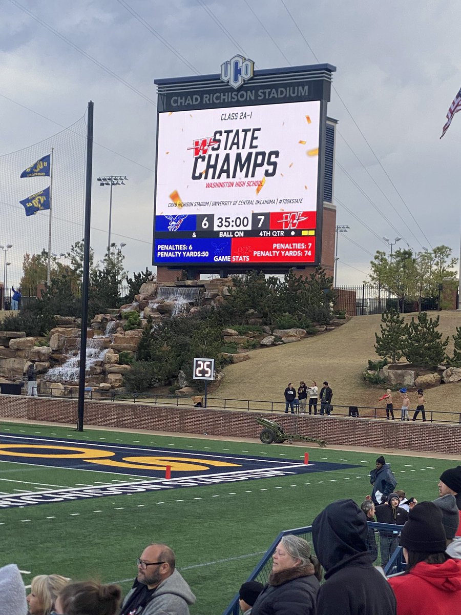 What a game!
<a href="/WashingtonWarr5/">Washington_Warrior_Football</a> are State Champs again! 3 in a row!

Brad Beller is incredible and Coach K (Jeff Kulbeth) pitched a gem!! <a href="/nateroberts2025/">Nate Roberts</a> as an edge rusher?! Let’s go!!

Light the fireworks Washington!