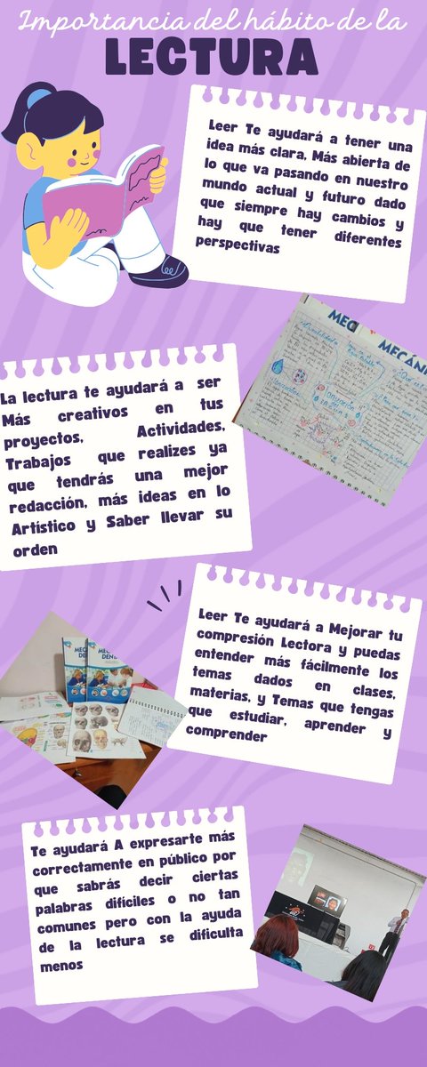 EdithAngoa29020's tweet photo. LA IMPORTANCIA DE LA LECTURA
Basado en información con puntos que nos favorecen el llevar una lectura en nuestras vidas, dando haci facilidades en la compresión Lectora tales como Hablar, redactar, leer, comprender y esto ponerlo en práctica en tareas, actividades, exposiciones. https://t.co/lxu7fxOQCs