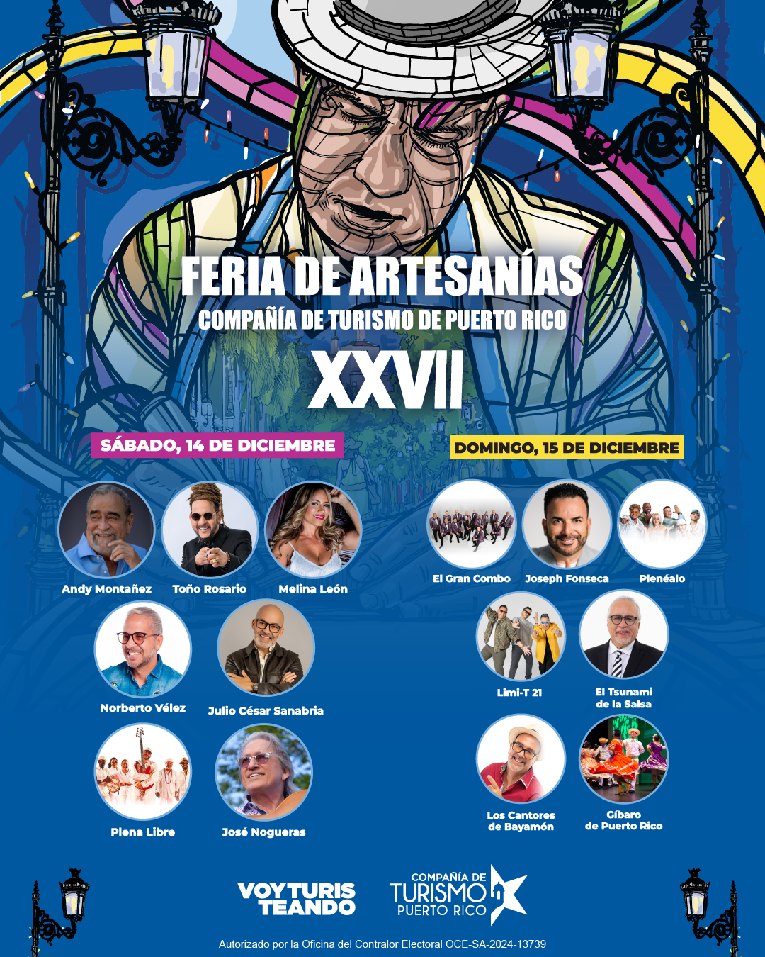 Feria de Artesanías 2024 del 14 al 15 de diciembre en el Paseo de la Princesa en el Viejo San Juan, Puerto Rico