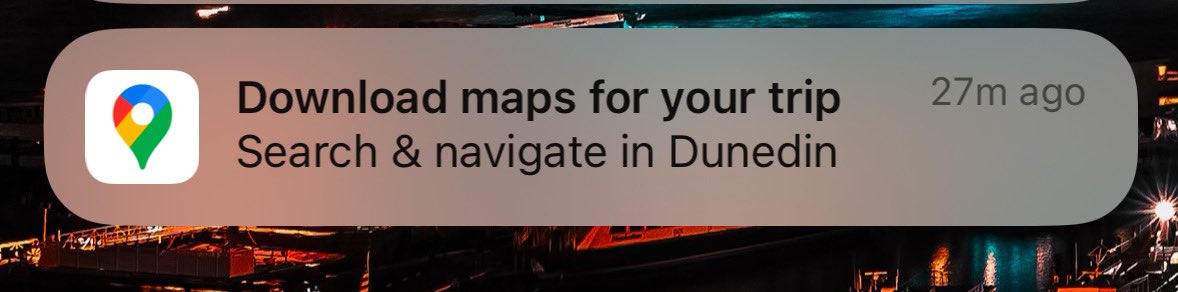 CucumberError's tweet image. Cool. Cool cool cool. 

I guess Google scrapes your email data and shares it between your other Google apps. 

The only Google thing that would know would be my Gmail, which has the AirNZ confirmation emails in it.