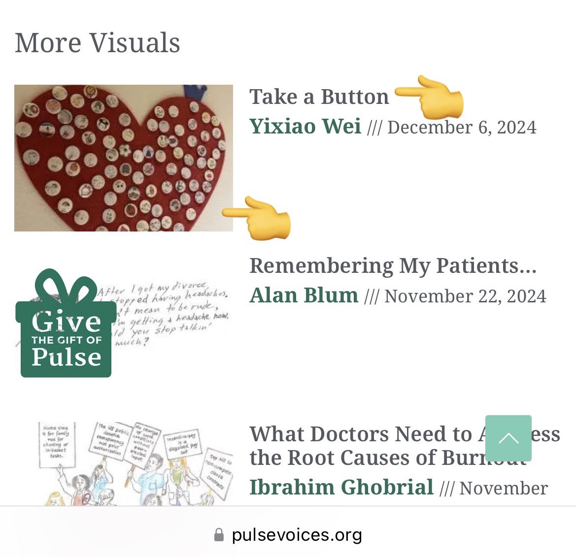 See how a button become a symbol of the reciprocal love and kindness that flows between the children and volunteers <a href="/Pulsevoices/">Pulse</a> 😼pulsevoices.org/visuals/take-a…