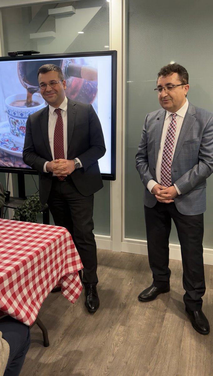yeekanada's tweet photo. Celebrating World Turkish Coffee Day in Toronto! 🇹🇷

We hosted an Open House Coffee Day to celebrate and share the rich tradition of Turkish coffee, recognized by #UNESCO as an #IntangibleCulturalHeritage of Humanity.

Throughout the day, we welcomed guests and, in the evening, hosted a special ceremony with the honored presence of Mr. Can Yoldaş, Turkish Consul General in Toronto, alongside esteemed guests. Together, we savored frothy Turkish coffee paired with delicious Turkish delights.

From the aromatic brewing process to heartfelt conversations, the event was a true celebration of heritage and connection.

A heartfelt thank you to everyone who joined us and made this event unforgettable. ☕💙

There’s still time to join us for the workshop tomorrow at 2:30 PM at 78 Berkeley St., Toronto. We’d love to see you there!

#WorldTurkishCoffeeDay #TurkishCoffee #YunusEmreInstitute #CulturalHeritage #TorontoEvents 🇹🇷