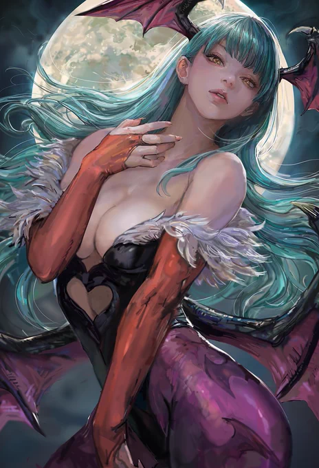 Fan art | Darkstalkers - Morrigan   