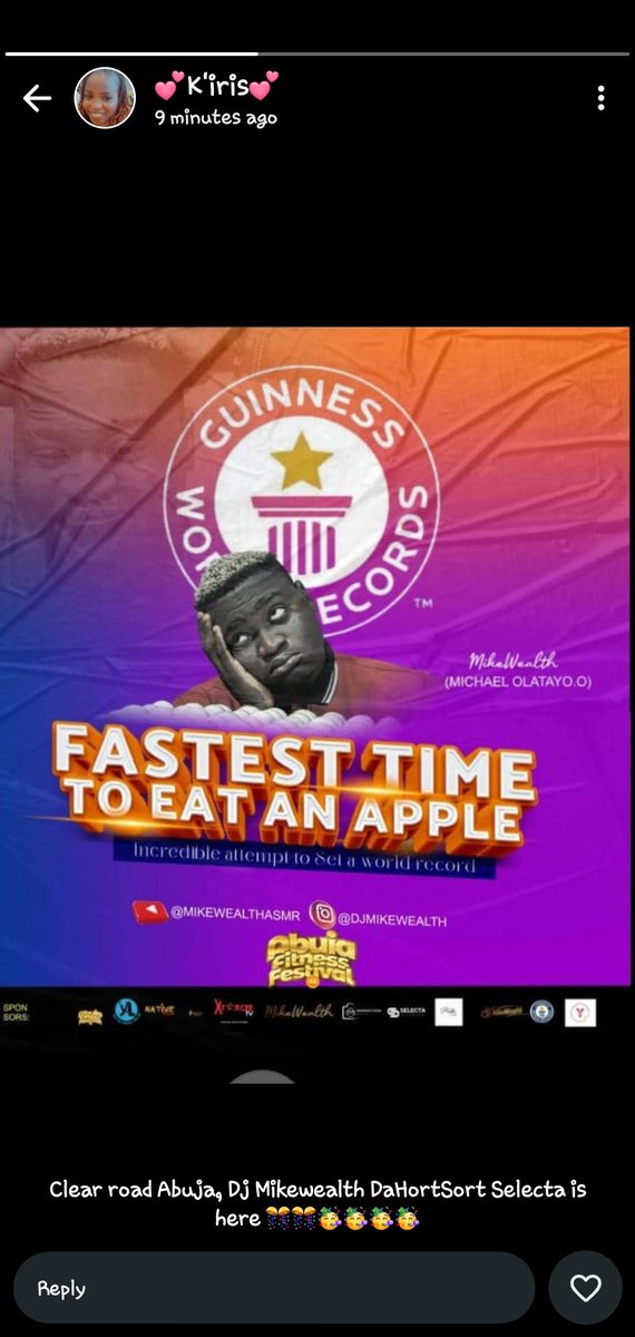 Djmikewealth's tweet photo. @GWR Hi Guinness please what's happening i can't access my portal to upload evidences or even talk/chat with my attempt manager i just set the record for the fastest time to eat an apple @GWRMuseum @gwr #GuinnessWorldRecord #GuinnessBookofRecords #gwr #fyp #GuinnessWorldRecord https://t.co/gsJPF7aERL